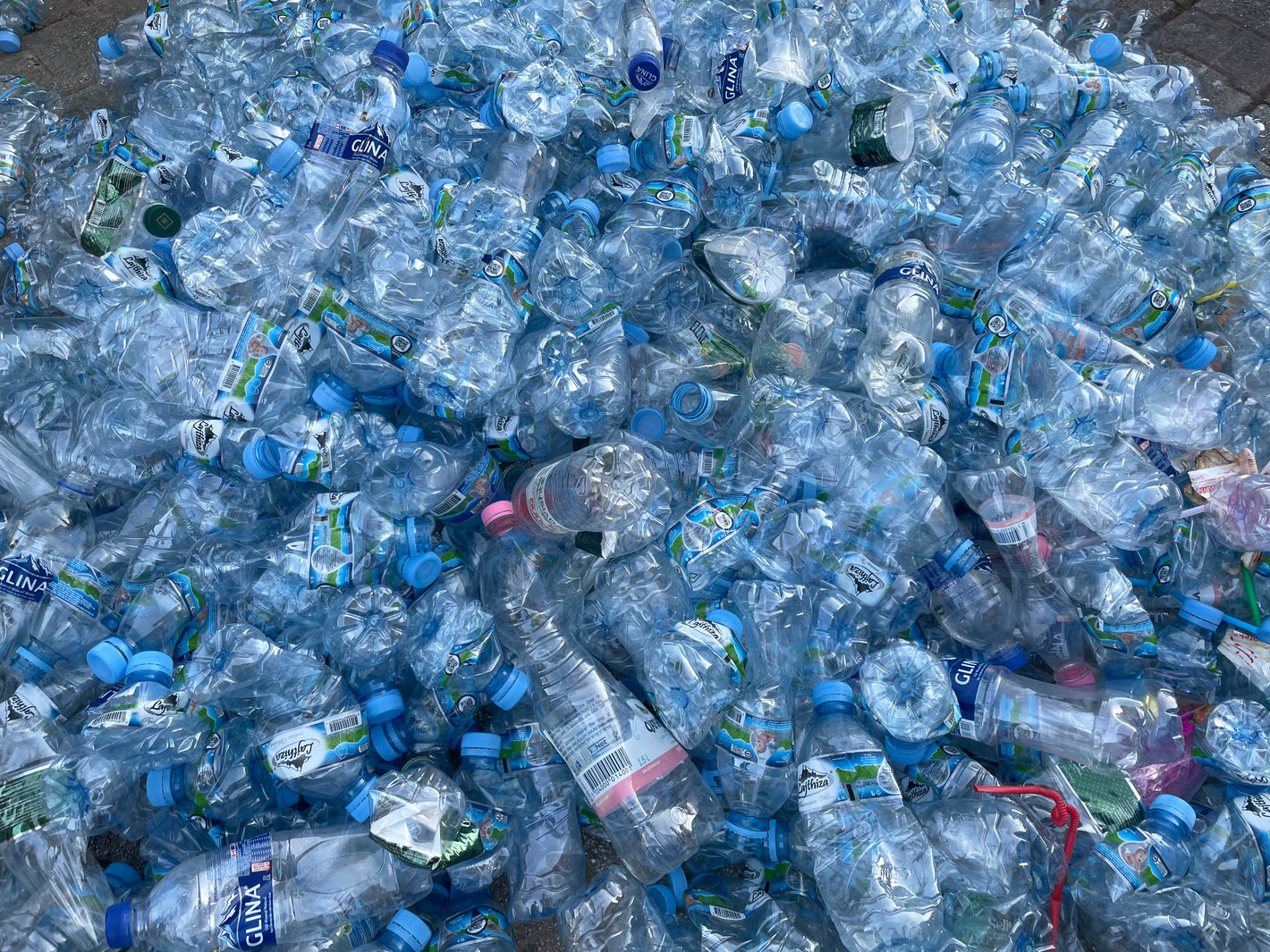 gesammelte Plastikflaschen WasteReduction 